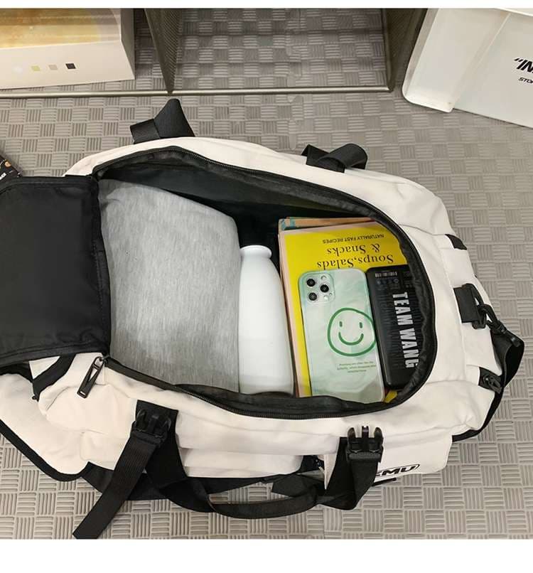 ボストンバッグ 多機能ポケット付き大容量旅行バッグ リュックにもなる2WAY 25L