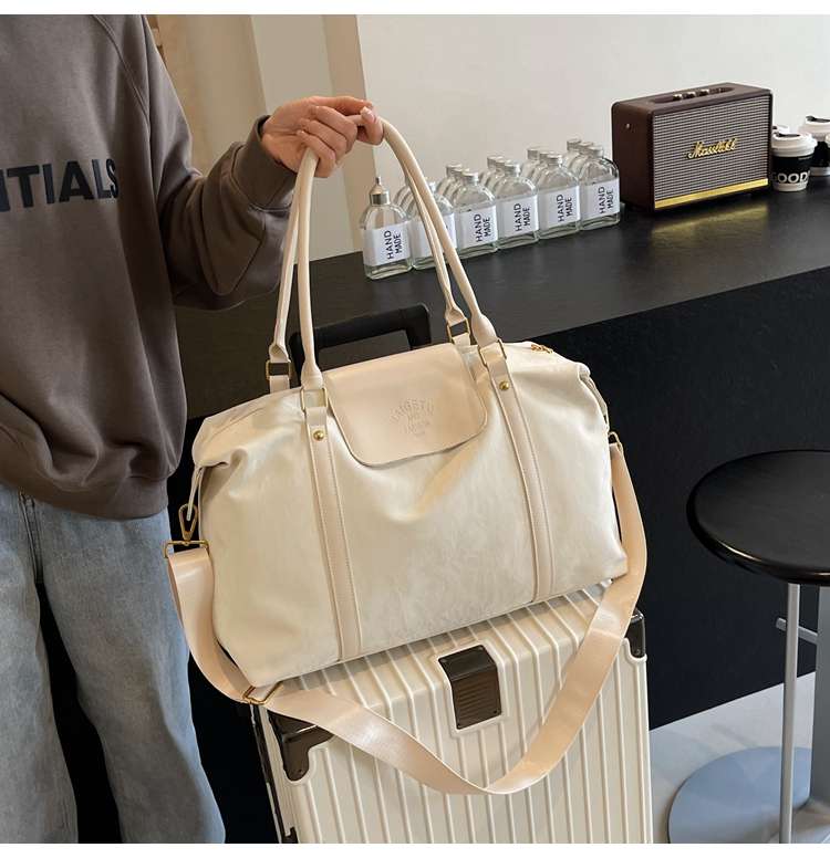 大容量ソフトレザー旅行用ボストンバッグ 20L