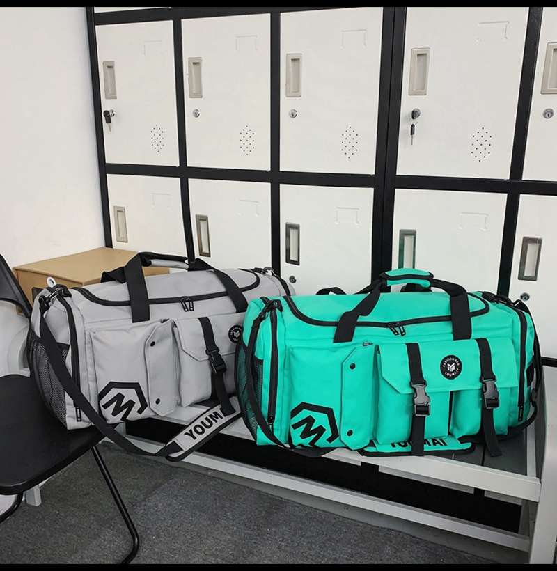 多機能ポケット付き大容量ボストンバッグ 40L