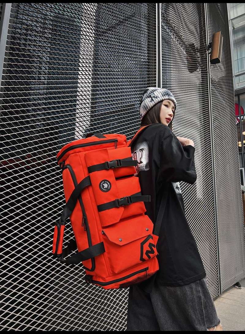 多機能ポケット付き大容量ボストンバッグ 40L