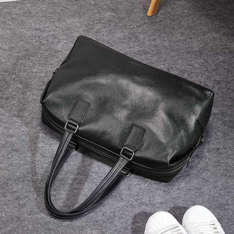 上質レザー ビジネスボストンバッグ