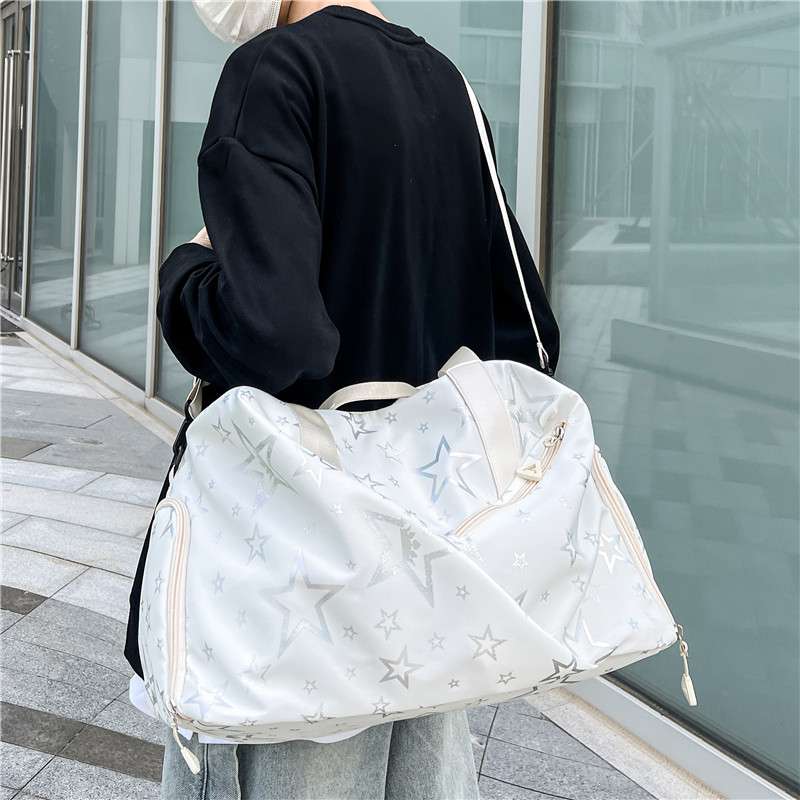 星柄プリント大容量ボストンバッグ 30L