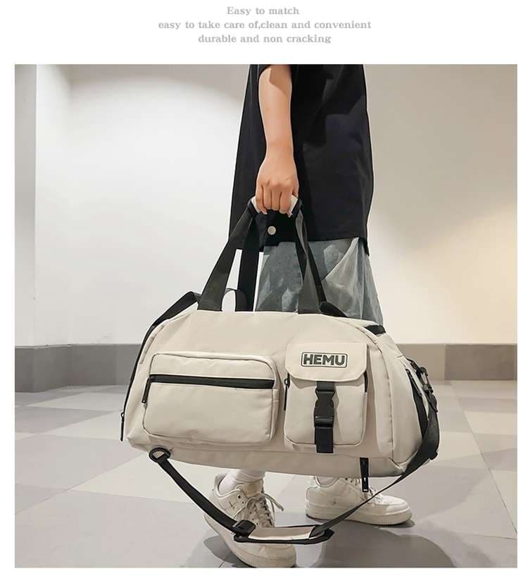 ボストンバッグ 多機能ポケット付き大容量旅行バッグ リュックにもなる2WAY 25L