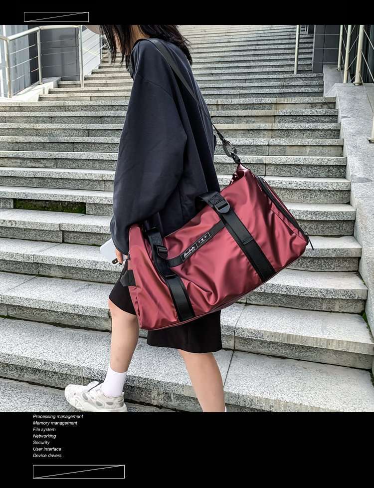 大容量ファスナー付きボストンバッグ 25L