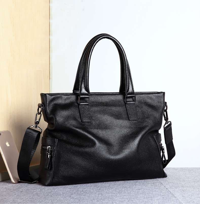 ボストンバッグ 高級感溢れる本革ビジネストートバッグ