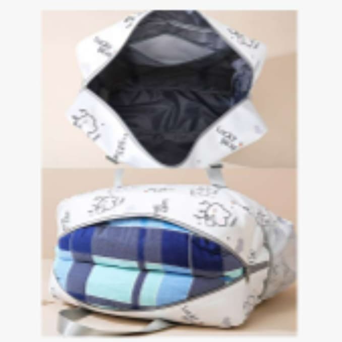 ラッキーベア柄 大容量トラベルボストンバッグ 25L 40L 50L