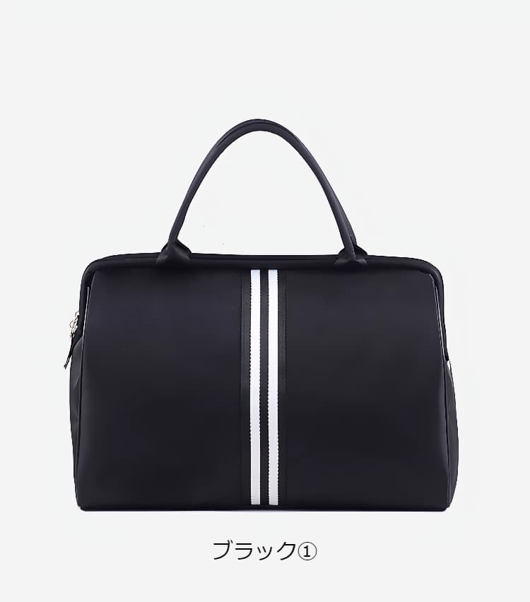 スタイリッシュ ストライプ ボストンバッグ 25L 35L