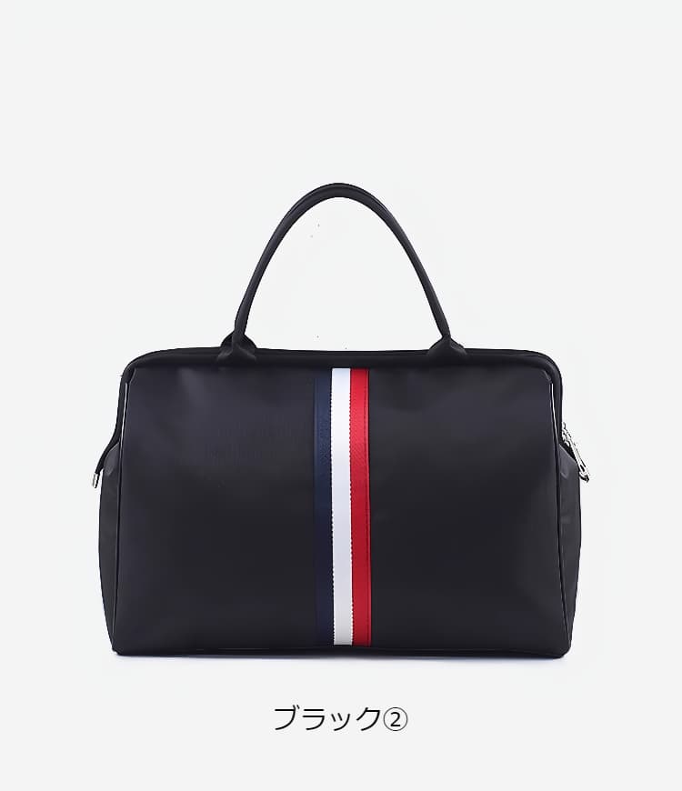 スタイリッシュ ストライプ ボストンバッグ 25L 35L
