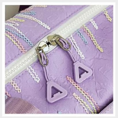 キルティング刺繍ボストンバッグ 旅行用 15L