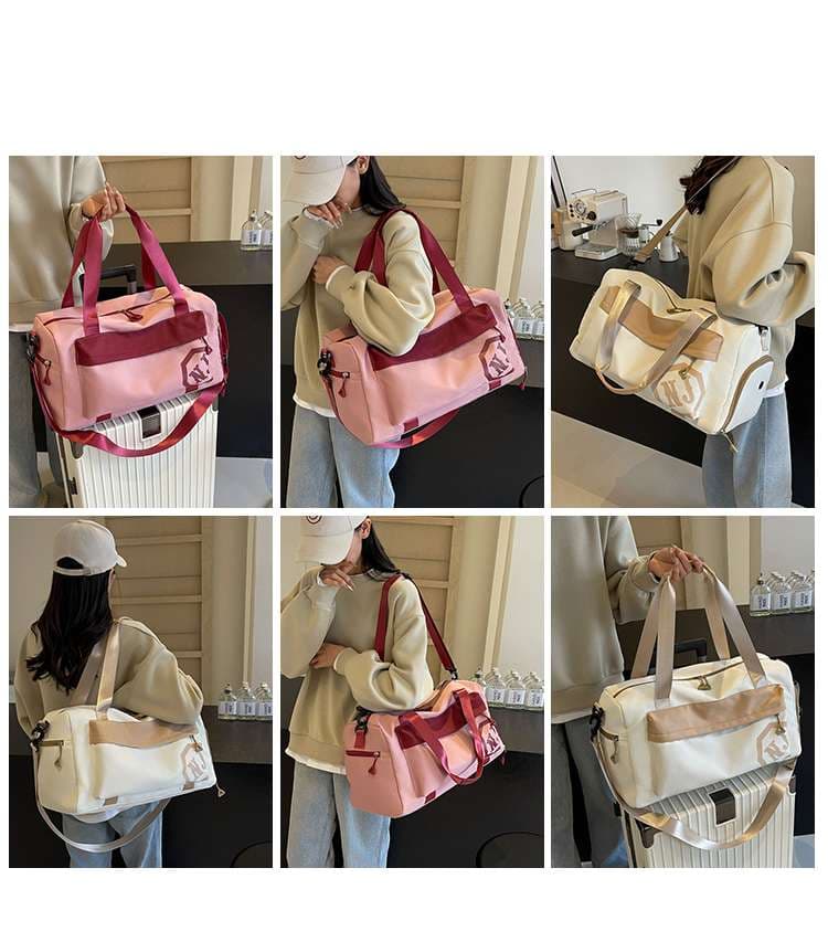 多機能ロゴ入り旅行用ボストンバッグ 20L