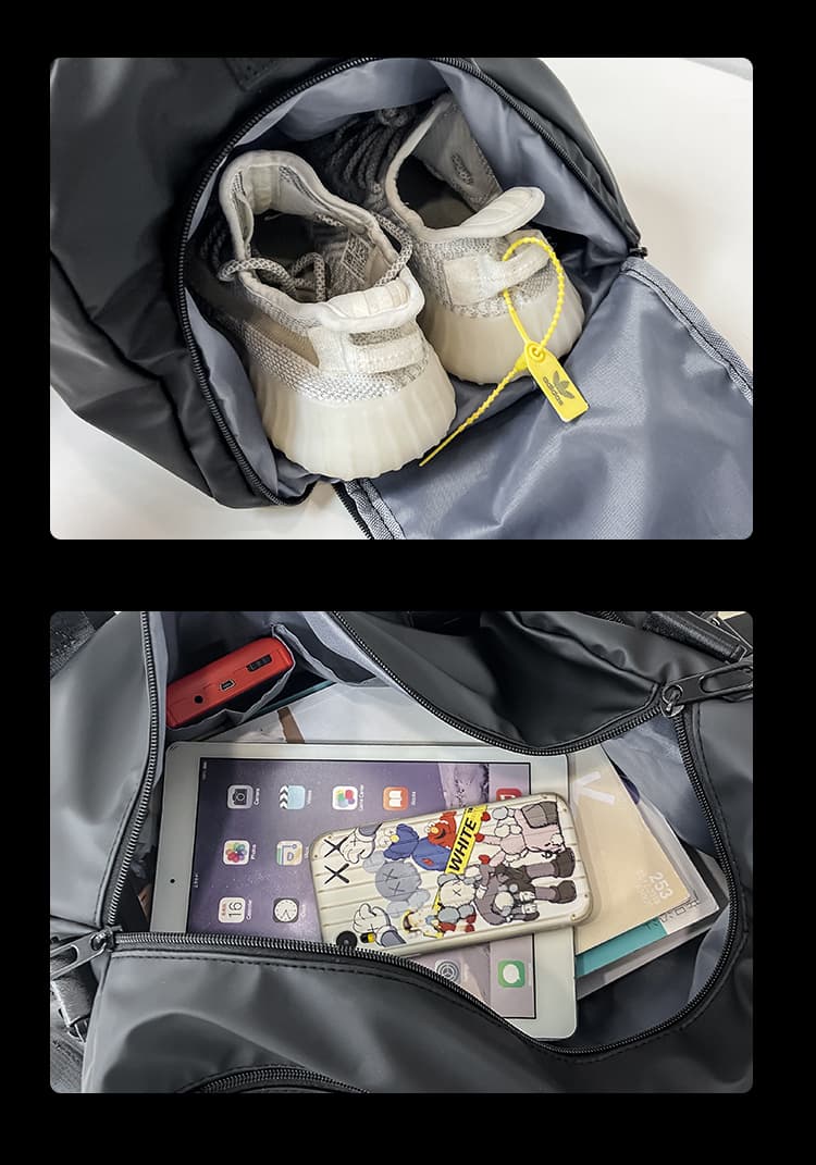 大容量ファスナー付きボストンバッグ 25L