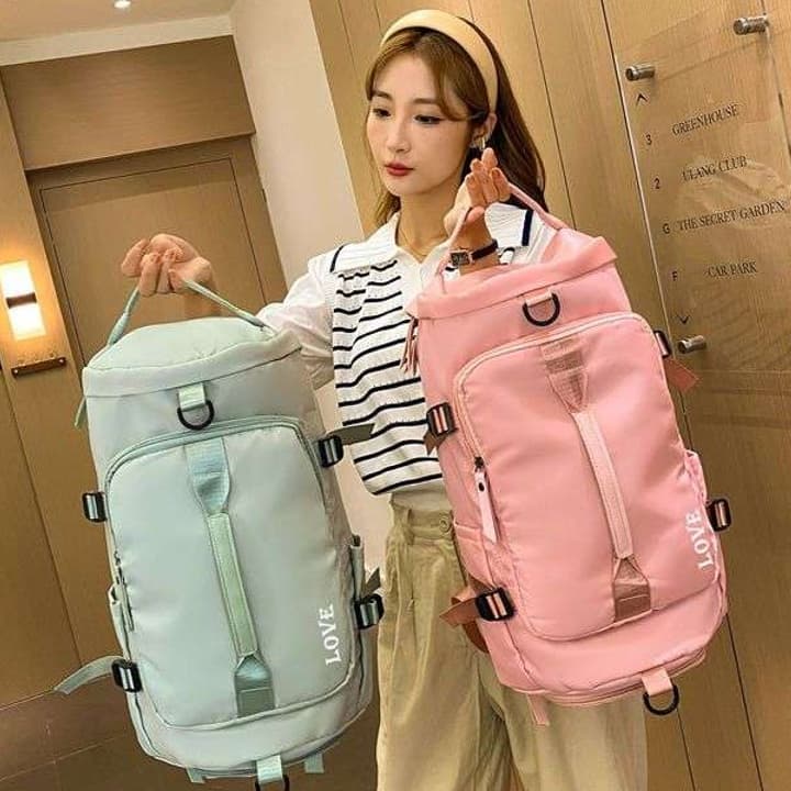 ボストンバッグ 多機能ポケット付き大容量トラベルバッグ 全8色展開 25L
