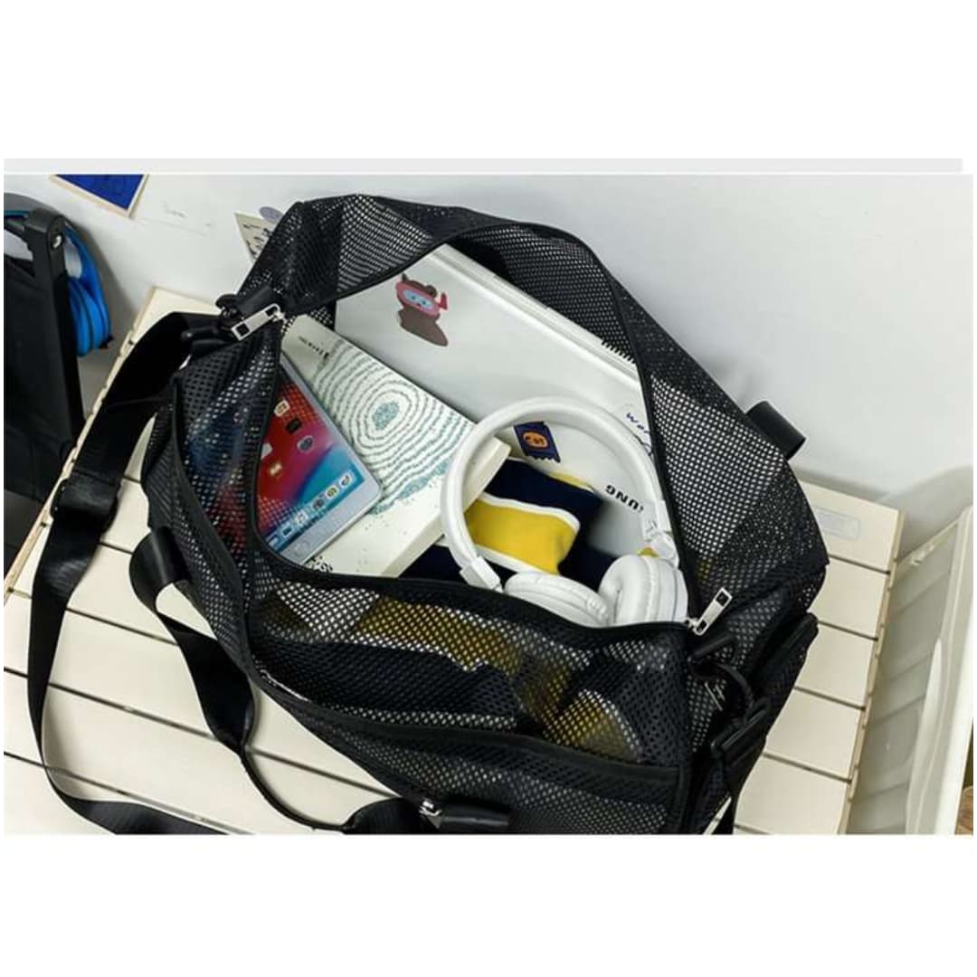 メッシュ素材 軽量ボストンバッグ 25L