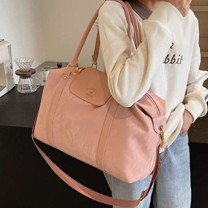 大容量ソフトレザー旅行用ボストンバッグ 20L