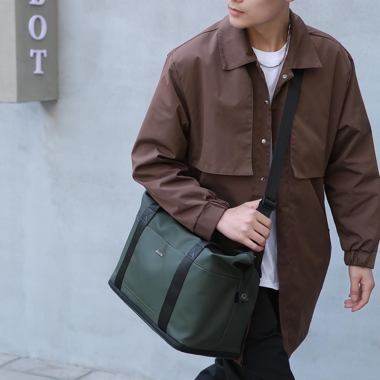 ボストンバッグ ツートーン 拡張可能 軽量 10色展開