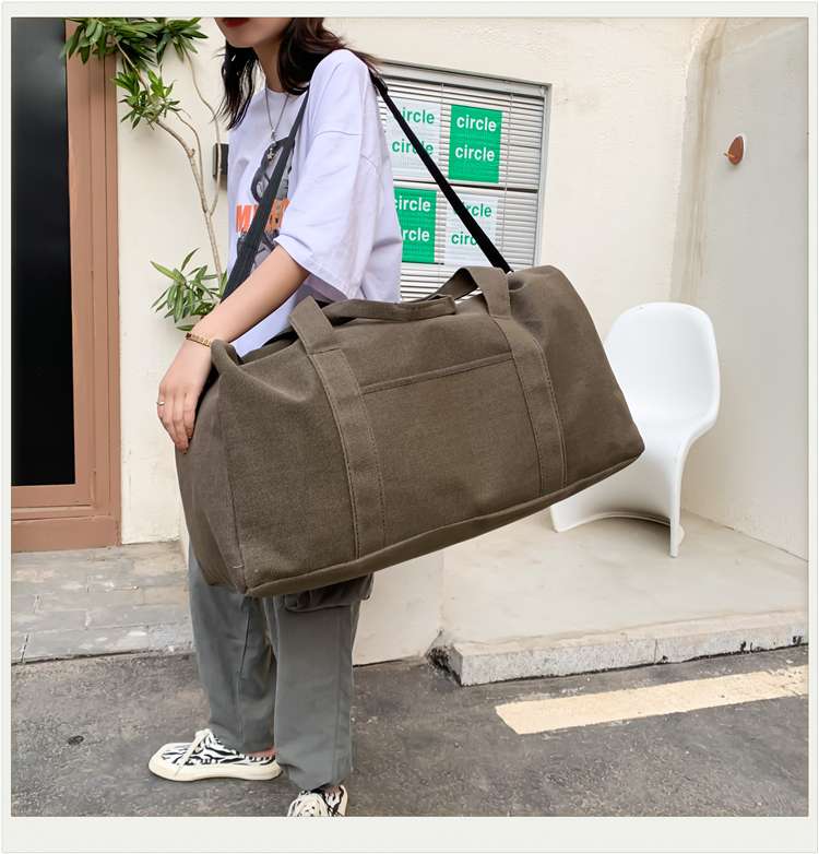 大容量キャンバス旅行ボストンバッグ 25L 45L