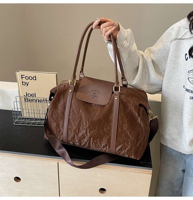 大容量ソフトレザー旅行用ボストンバッグ 20L