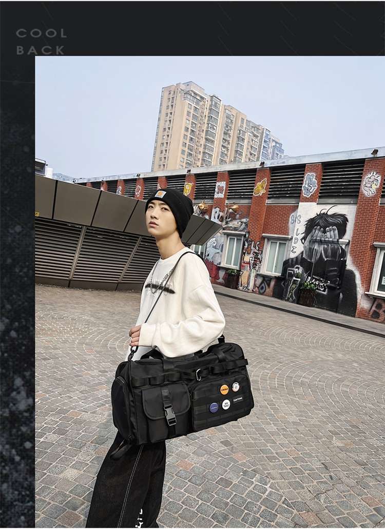 多機能ポケット付き大容量ボストンバッグ リュックにもなる2WAY 40L