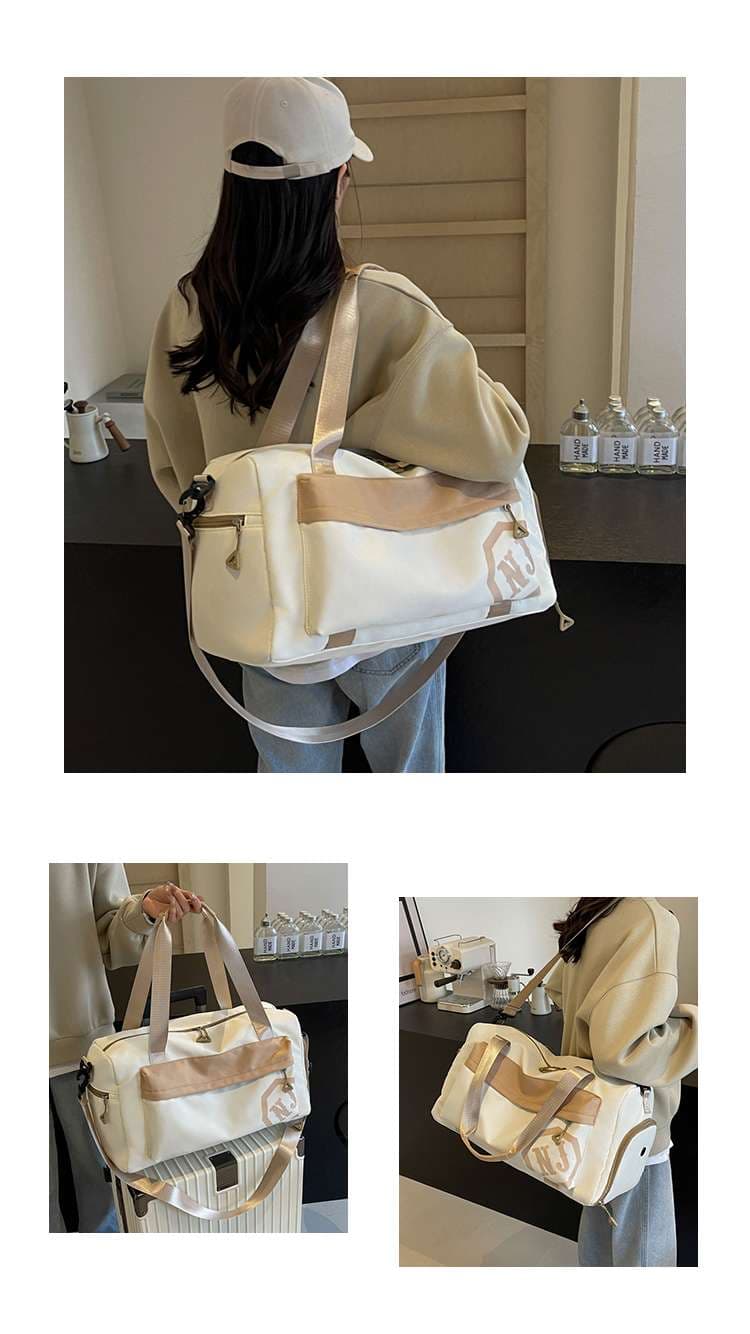 多機能ロゴ入り旅行用ボストンバッグ 20L