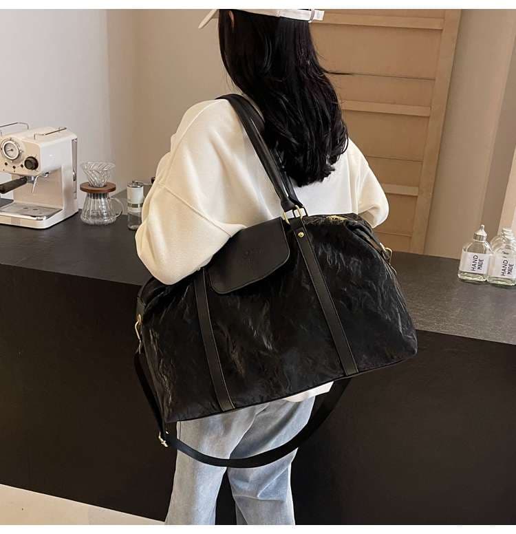 大容量ソフトレザー旅行用ボストンバッグ 20L