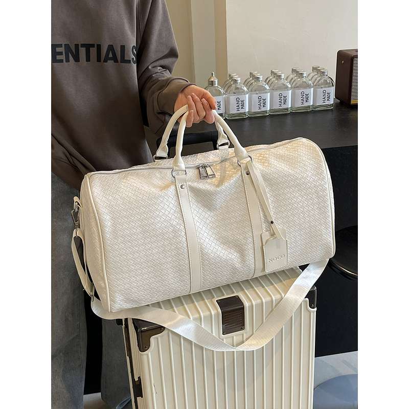 編み込み風 大容量ボストンバッグ 30L