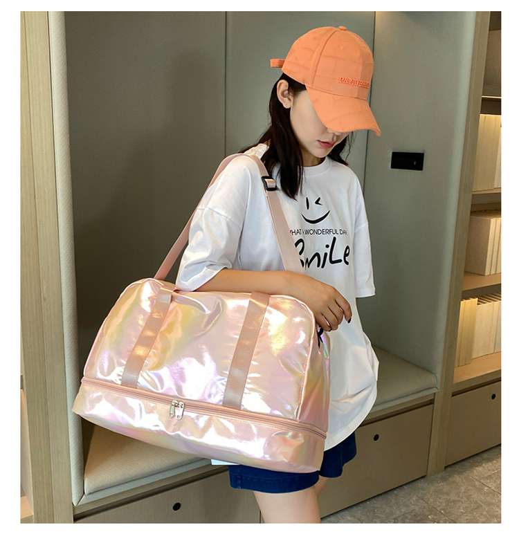 光沢ホログラムボストンバッグ 40L