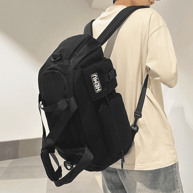 ボストンバッグ 多機能ポケット付き大容量旅行バッグ リュックにもなる2WAY 25L