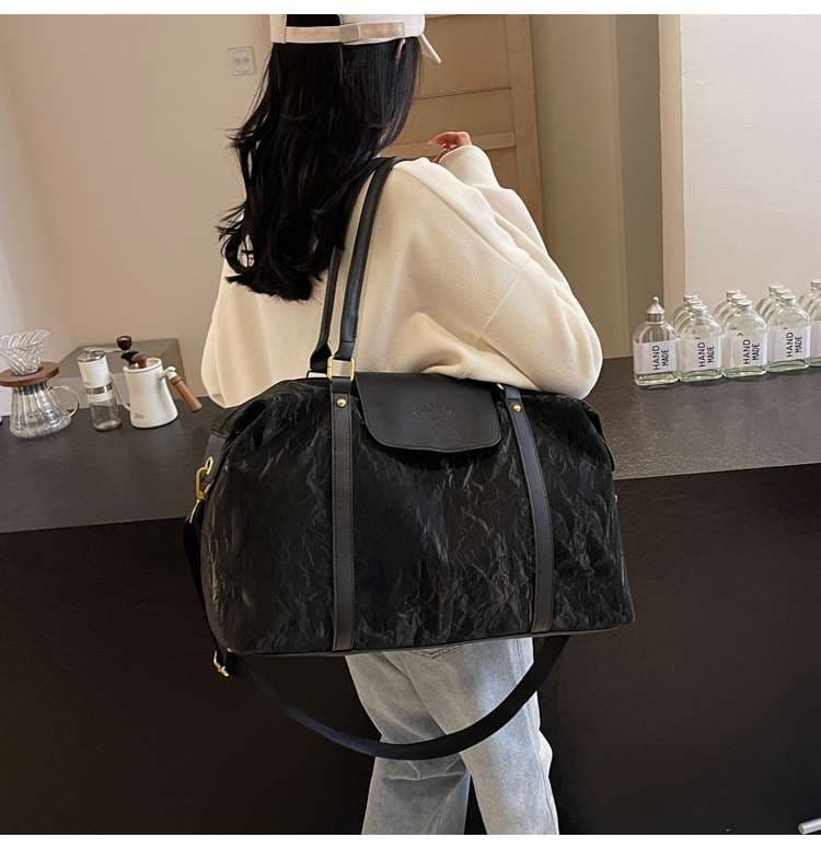 大容量ソフトレザー旅行用ボストンバッグ 20L