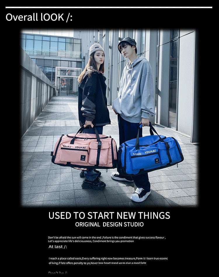 多機能スポーツボストンバッグ 旅行用 大容量 55L