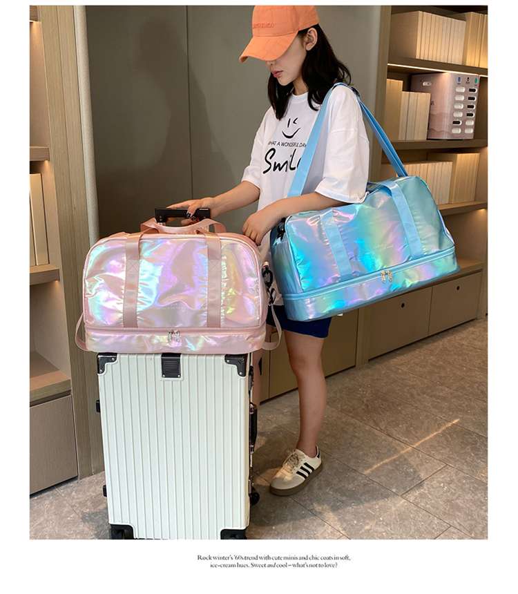 光沢ホログラムボストンバッグ 40L