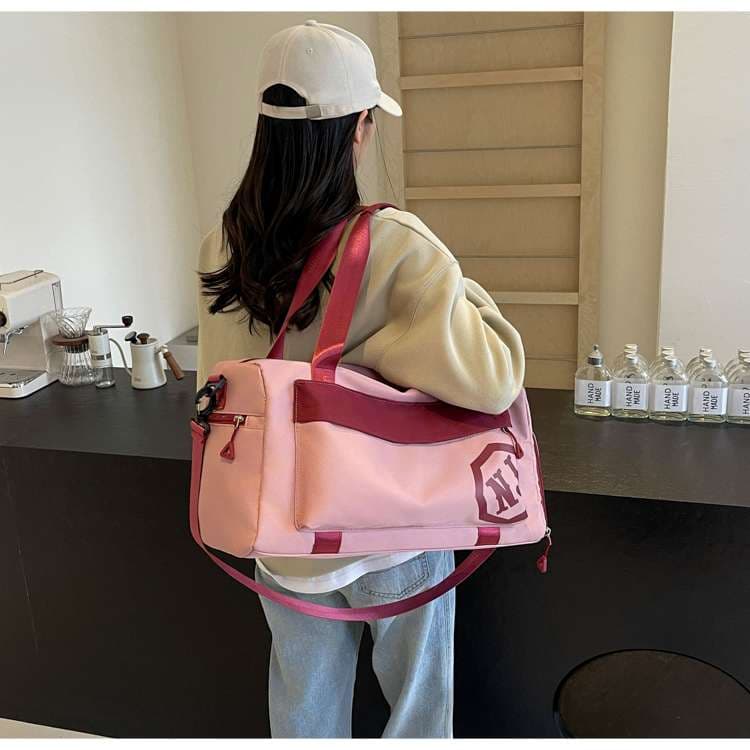 多機能ロゴ入り旅行用ボストンバッグ 20L