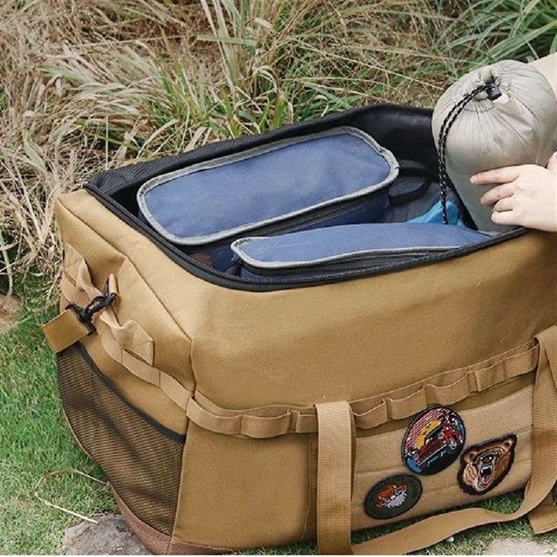 アウトドア用多機能ボストンバッグ