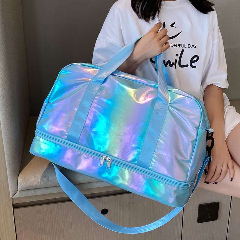 光沢ホログラムボストンバッグ 40L