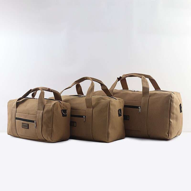 キャンバス素材 大容量トラベルボストンバッグ 20L 30L 45L