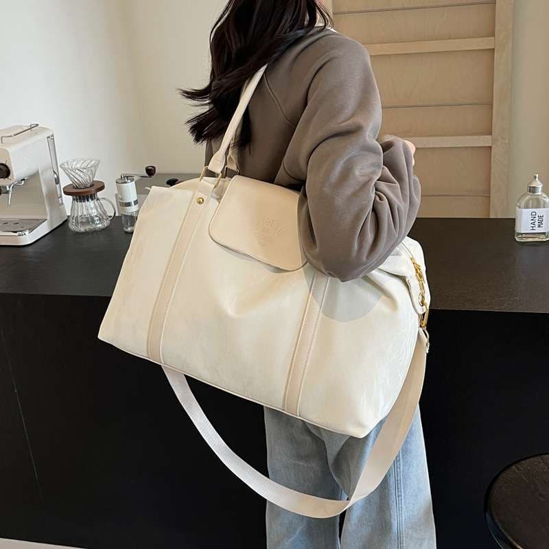 大容量ソフトレザー旅行用ボストンバッグ 20L