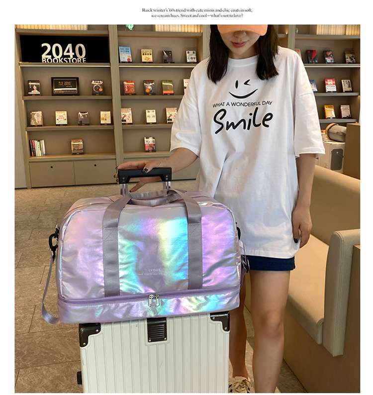 光沢ホログラムボストンバッグ 40L