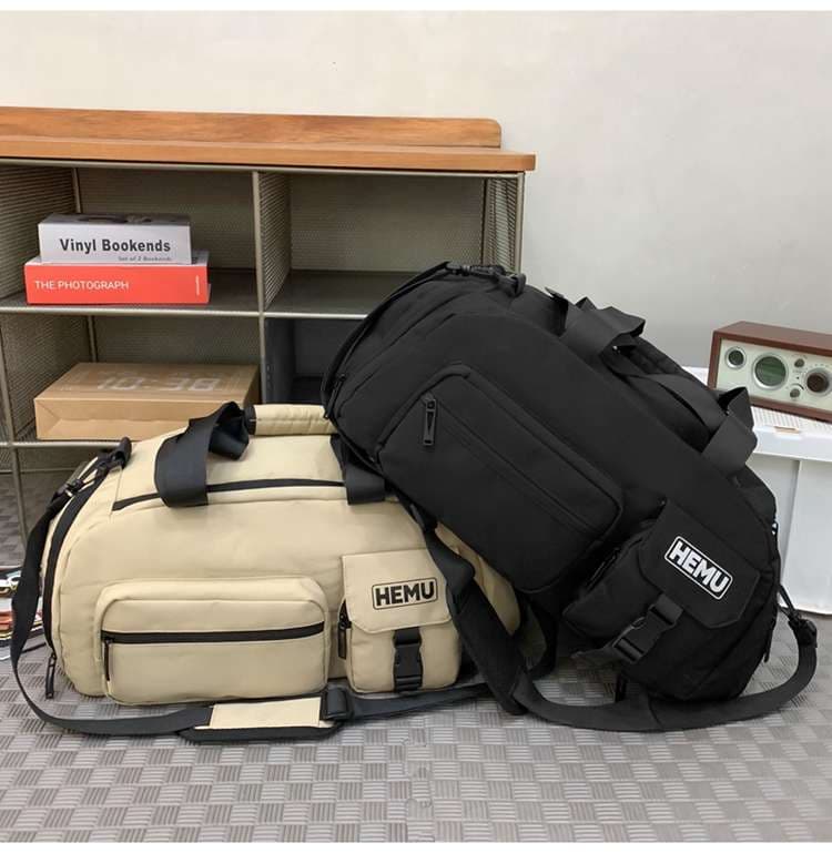 ボストンバッグ 多機能ポケット付き大容量旅行バッグ リュックにもなる2WAY 25L
