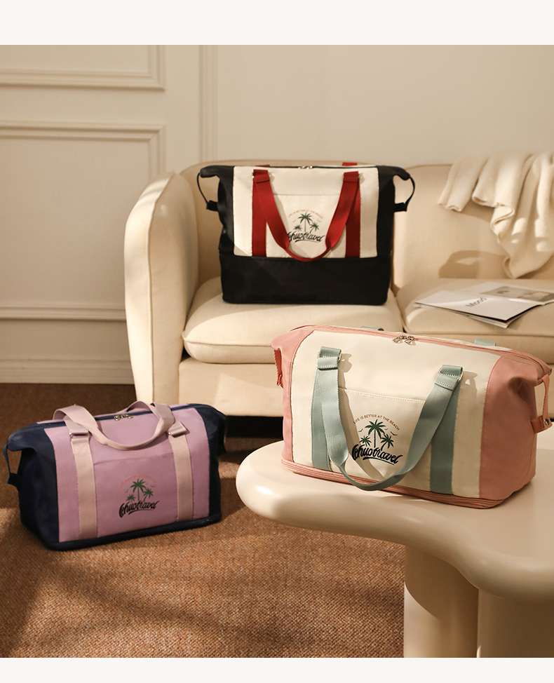 ボストンバッグ トロピカルデザイン オールシーズン旅行バッグ 30L 40L