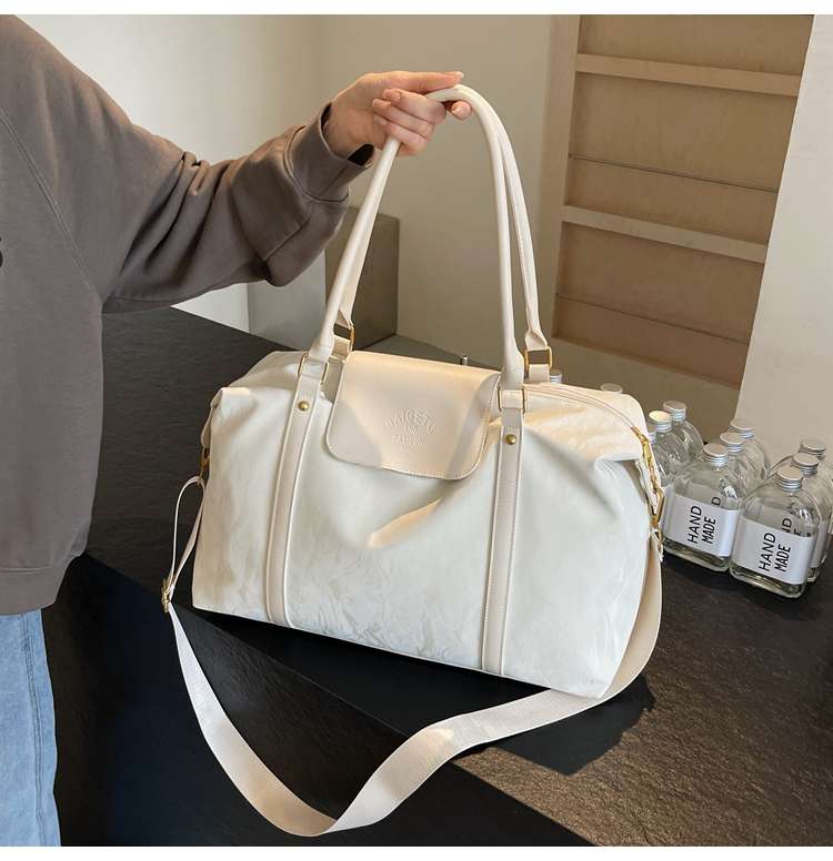 大容量ソフトレザー旅行用ボストンバッグ 20L