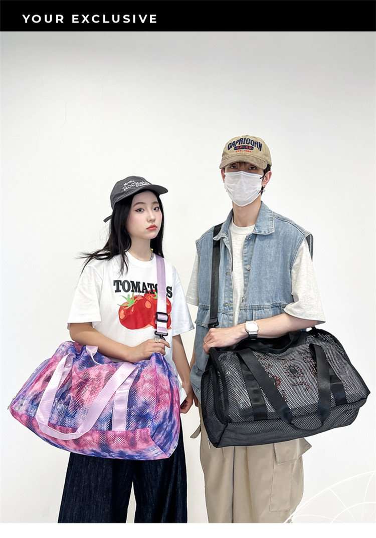 メッシュ素材 軽量ボストンバッグ 25L