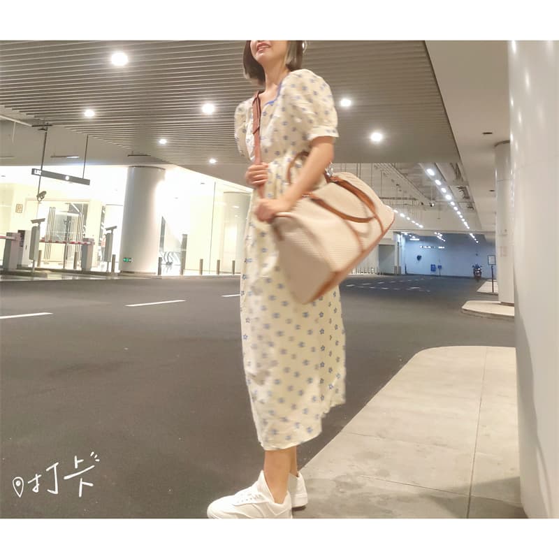 ボストンバッグ 職人編み込みリゾート旅行バッグ
