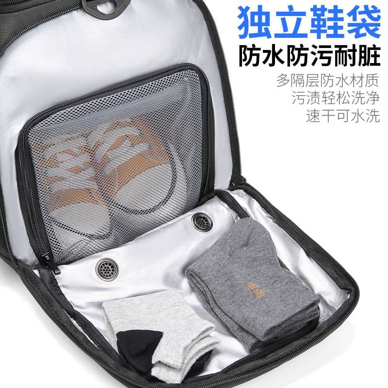 【非表示】ボストンバッグ 多機能コンパートメント付き大容量旅行バッグ
