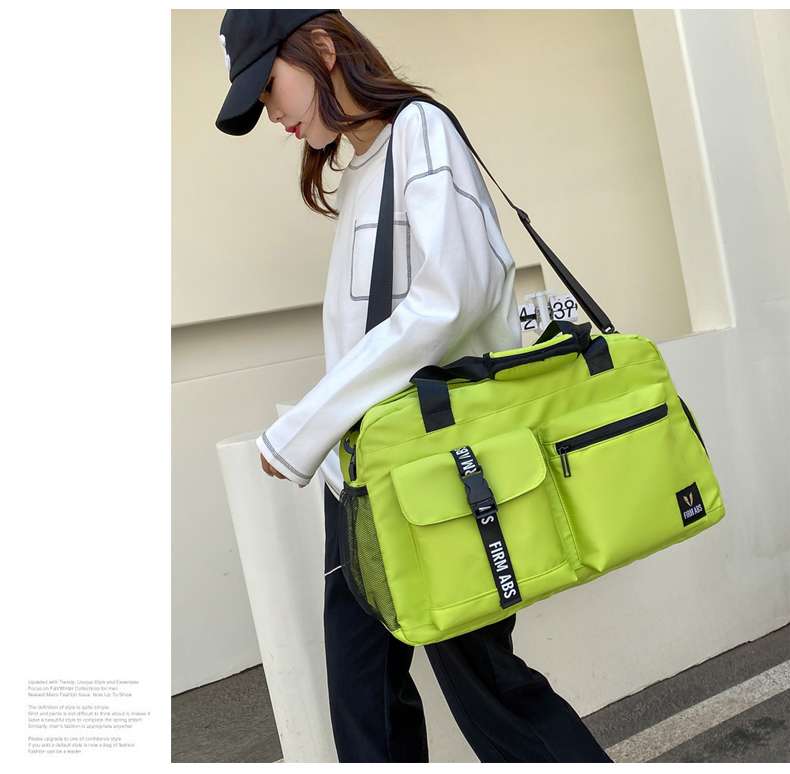 多機能ポケット付き旅行用ボストンバッグ 30L