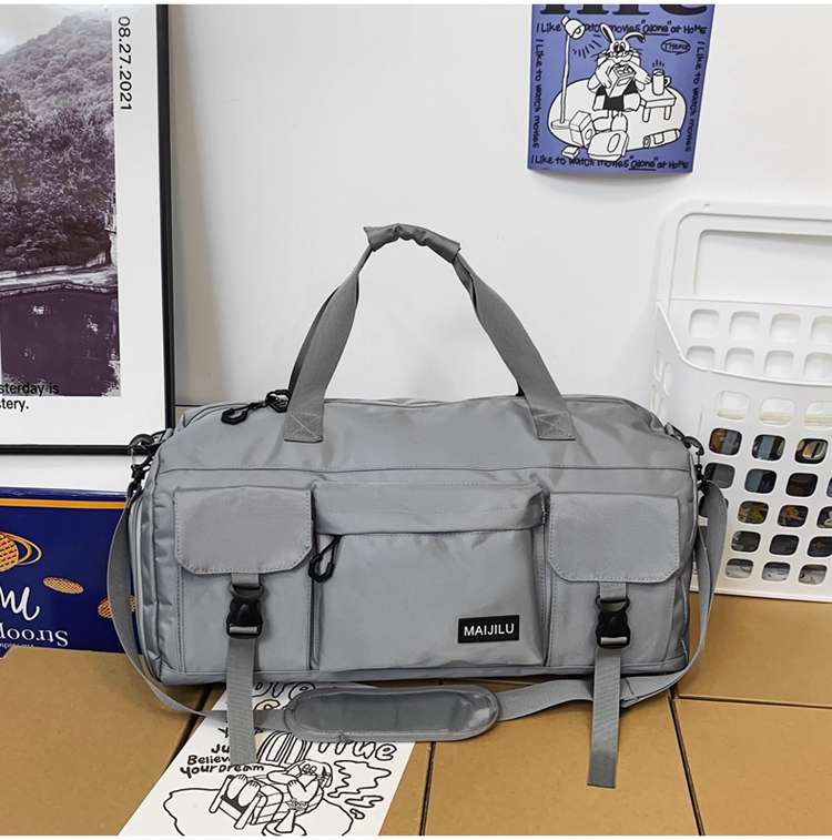 多機能ポケット付き大容量ボストンバッグ 15L 35L