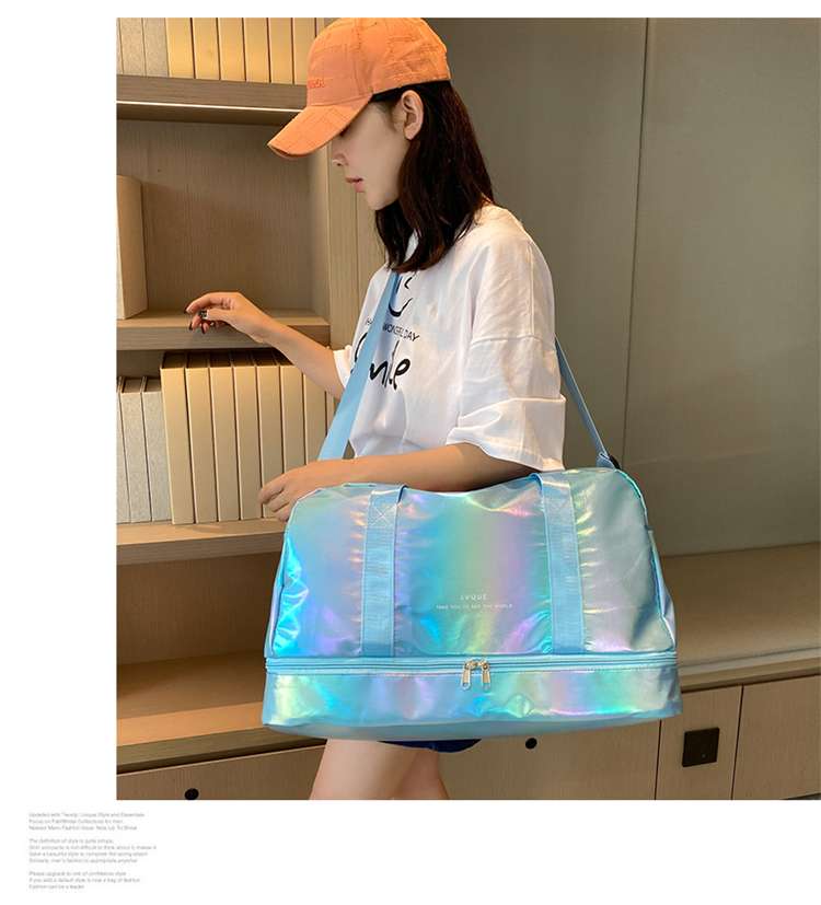 光沢ホログラムボストンバッグ 40L