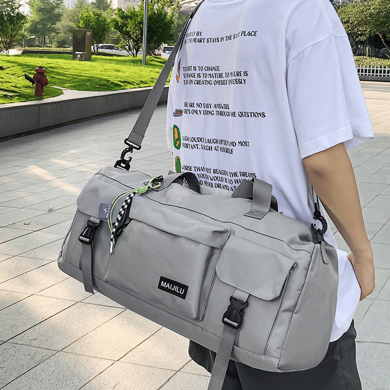 多機能ポケット付き大容量ボストンバッグ 15L 35L