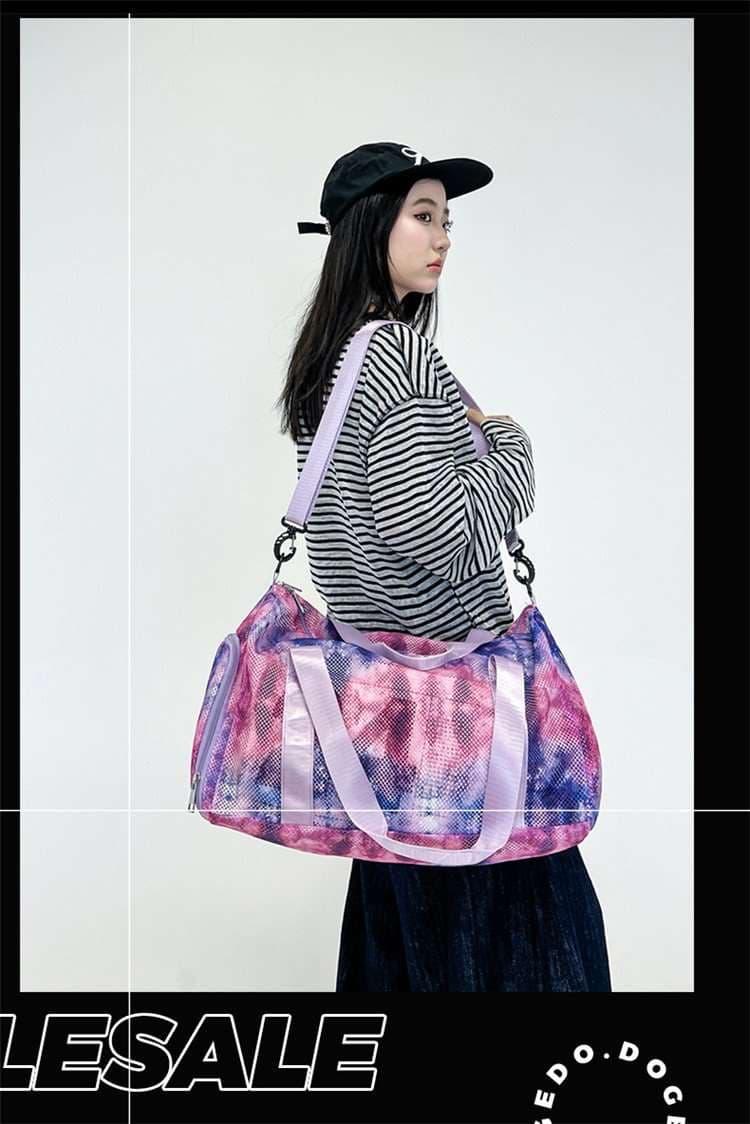 メッシュ素材 軽量ボストンバッグ 25L