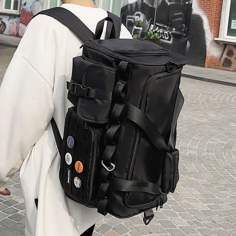 多機能ポケット付き大容量ボストンバッグ リュックにもなる2WAY 40L