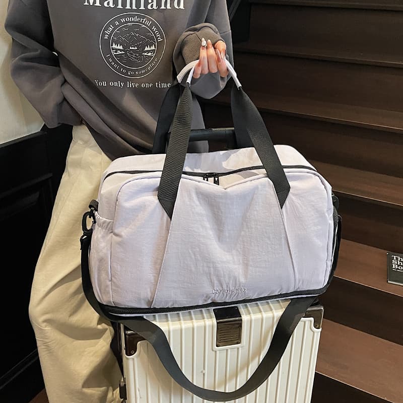 ボストンバッグ 軽量シンプル 拡張可能 旅行ボストン 5色展開