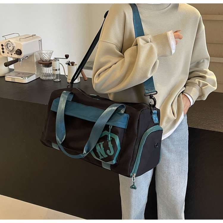 多機能ロゴ入り旅行用ボストンバッグ 20L